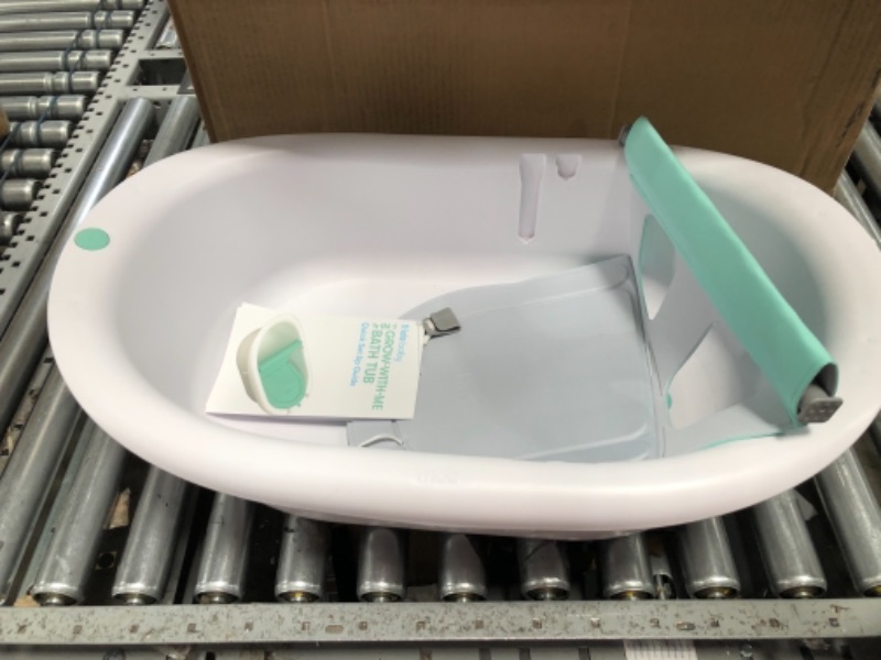 Photo 2 of 4-in-1 Grow-with-Me Bath Tub by Frida Baby Transforms Infant Bathtub to Toddler Bath Seat with Backrest for Assisted Sitting in Tub