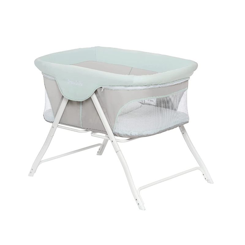 Photo 1 of 
Dream On Me Traveler Portable Bassinet in Starlight Blue, Lightweight and Breathable Mesh Design, Easy to Clean and Fold Baby Bassinet - Carry Bag Included