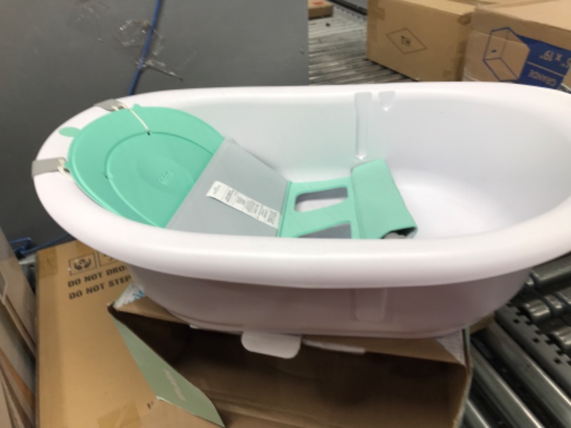 Photo 2 of 4-in-1 Grow-with-Me Bath Tub by Frida Baby Transforms Infant Bathtub to Toddler Bath Seat with Backrest for Assisted Sitting in Tub