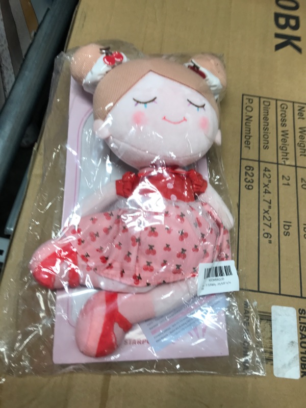 Photo 1 of 15" Soft Baby Doll for Girls & Boys- First Baby Doll Plush Rag Doll Sleeping Cuddle Buddy Doll Cherry Toy for Kids A- Iris14 Cherry