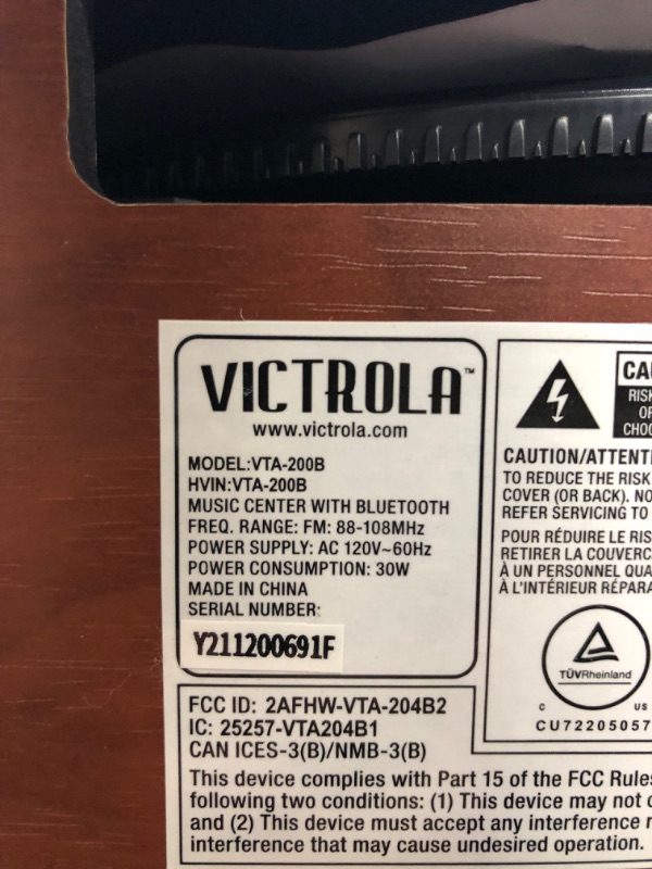 Photo 1 of Victrola Nostalgic 6-in-1 Bluetooth Record Player & Multimedia Center with Built-in Speakers - 3-Speed Turntable, CD & Cassette Player, FM Radio | Wireless Music Streaming | Mahogany
