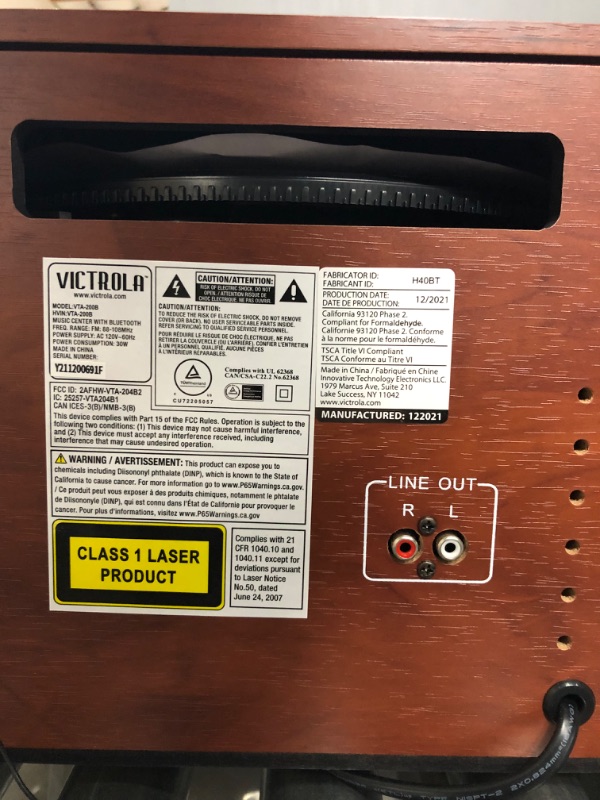 Photo 1 of Victrola Nostalgic 6-in-1 Bluetooth Record Player & Multimedia Center with Built-in Speakers - 3-Speed Turntable, CD & Cassette Player, FM Radio | Wireless Music Streaming | Mahogany
