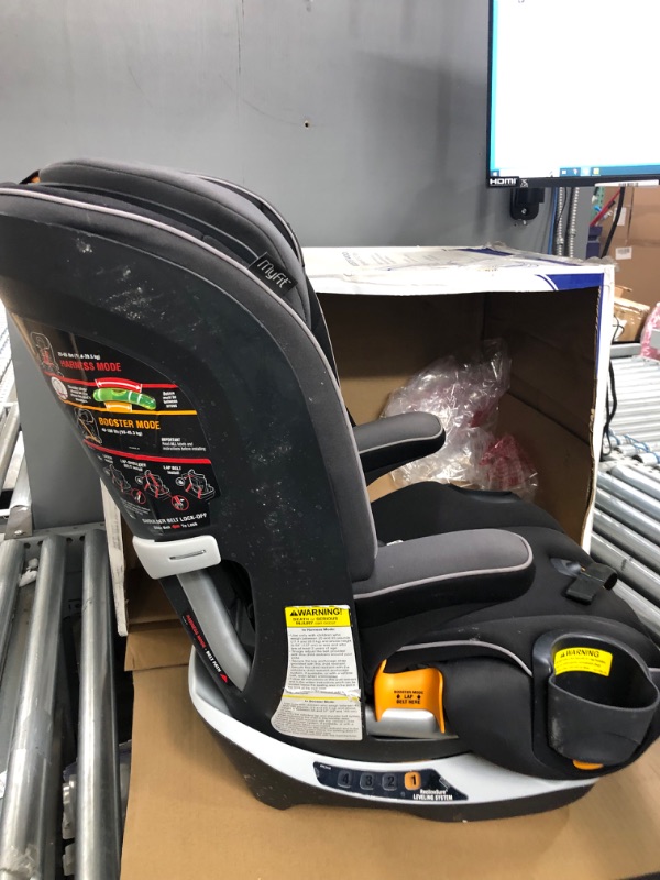 Photo 1 of Chicco MyFit Harness + Booster Car Seat, 5-Point Harness Car Seat and High Back Booster Seat, For children 25-100 lbs. | Fathom/Grey/Blue
