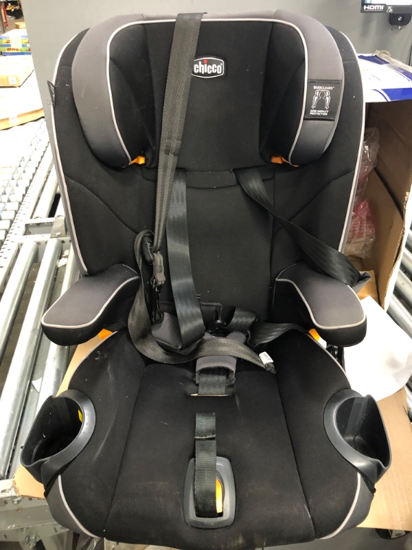 Photo 1 of Chicco MyFit Harness + Booster Car Seat, 5-Point Harness Car Seat and High Back Booster Seat, For children 25-100 lbs. | Fathom/Grey/Blue
