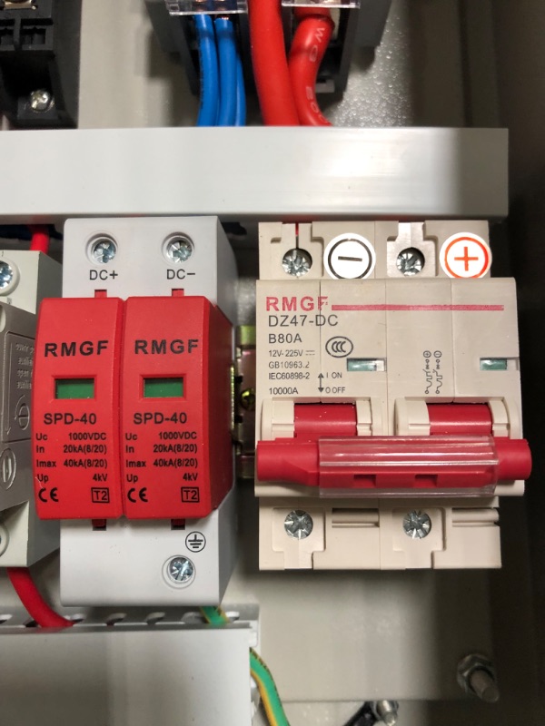 Photo 6 of ECO-WORTHY 6 String PV Combiner Box(Mental Case) & 63A Circuit Breakers for Solar Panels