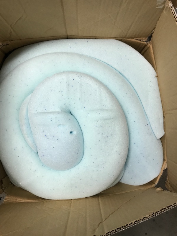 Photo 2 of Lucid 3 Inch Mattress Topper California King - Gel Infused Memory Foam – Memory Foam Mattress Topper California King – Ventilated Design – CertiPur Certified California King 3 Inch Topper Only