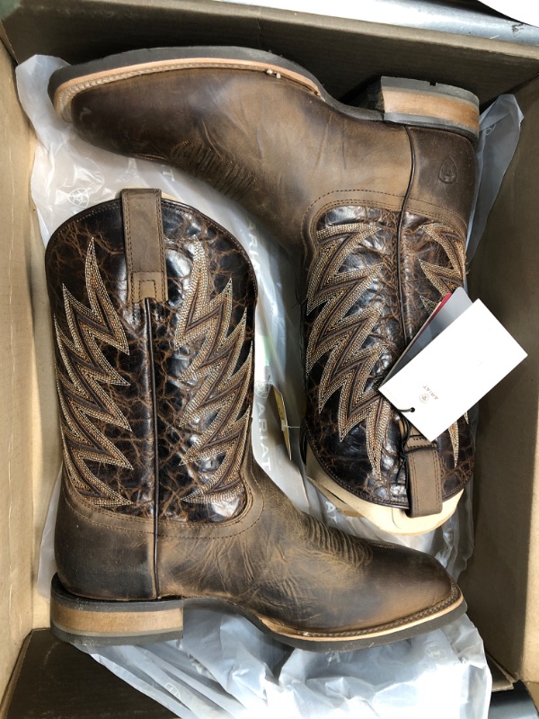 Photo 2 of Ariat Men's Challenger Western Cowboy Boot 10.5 Branding Iron Brown/Brindle