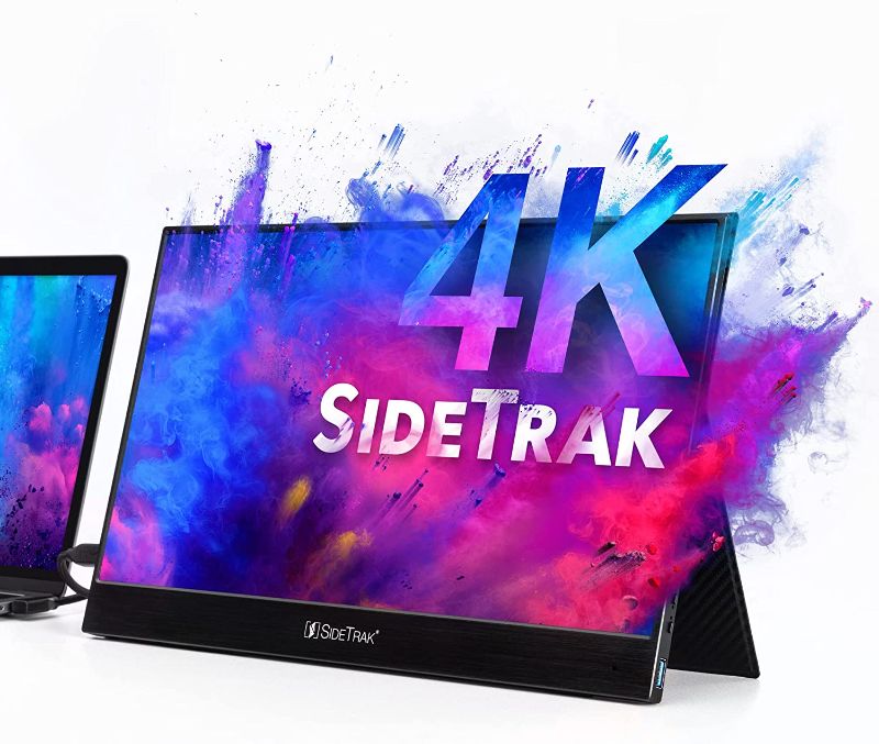 Photo 1 of *Factory Packaged/New* SideTrak Solo 15.6” 4k Portable Monitor for Laptop | Freestanding Ultra HD LED Anti-Glare USB Laptop Dual Screen | Compatible with Mac, PC, & Chrome | Powered by USB-C or Mini HDMI
