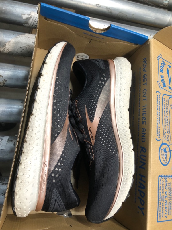 Photo 2 of Brooks Running, Women's Glycerin 18 Road Running Shoes Schwarz/Rosegold/Grau size 12
