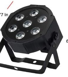 Photo 1 of Par Can Lights LED 7x18W RGBWA+UV 6in1 Lighting Stage Lights Remote and DMX Control Lights Sound Activated Auto Run Flat Par DJ Lights for Christmas Wedding, Party, Disco, Club.
PARTS ONLY
