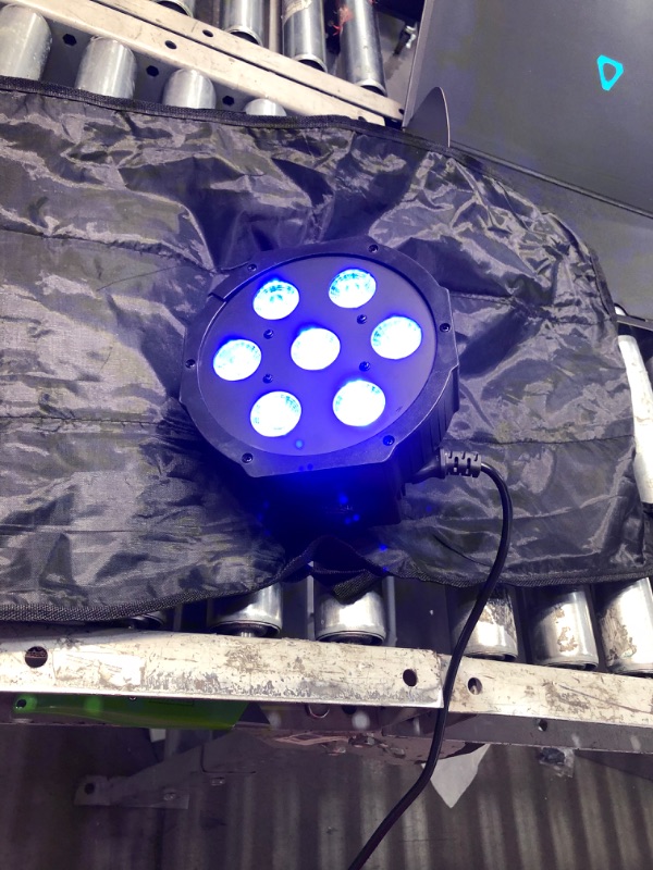 Photo 1 of Par Can Lights LED 7x18W RGBWA+UV 6in1 Lighting Stage Lights Remote and DMX Control Lights Sound Activated Auto Run Flat Par DJ Lights for Christmas Wedding, Party, Disco, Club.
PARTS ONLY
