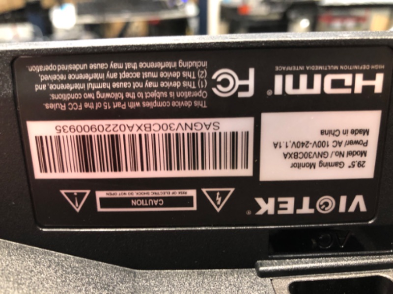 Photo 3 of **SEE NOTES**
Viotek GNV30CBXA 30-Inch 200hz Ultrawide Curved Gaming Monitor 1080p 21:9 1MS MPRT VA Panel w/ 112% sRGB, FreeSync & GSYNC Ready, HDMI 2.0, DisplayPort, Audio Out, VESA — 3 Years Zero Dead Pixels