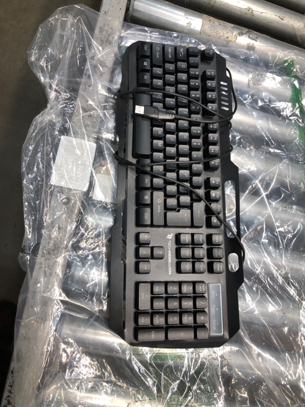 Photo 2 of Manhattan Wired Membrane Gaming Keyboard –with Backlit RGB LED, Metal Base, IPX4 Splashproof, Phone Holder, 12 Multimedia Function Quiet Keys-for Computer, PC, Desktop, Gamer –3 Yr Mfg Warranty–180610