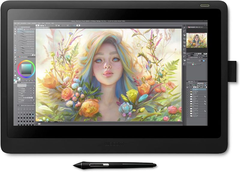 Photo 1 of **TABLET ONLY**Wacom Cintiq 16 Drawing Tablet with Full HD 15.4-Inch Display Screen, 8192 Pressure Sensitive Pro Pen 2 Tilt Recognition, Compatible with Mac OS Windows and All Pens
