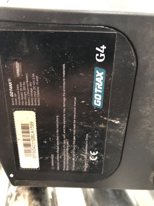 Photo 2 of ***SEE NOTES**Gotrax G4 Electric Scooter, 10" Pneumatic Tires, Max 25 Mile Range and 20Mph Power by 350W Motor, Double Anti-theft Lock, Bright Headlight and Taillight, Foldable and Cruise Control Escooter for Adult Matt Black