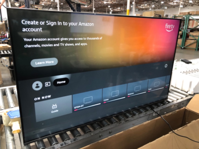 Photo 1 of **missing hardware for stands**
Hisense 58-inch ULED U6 Series Quantum Dot LED 4K UHD Smart Fire TV (58U6HF, 2022 Model), Black
