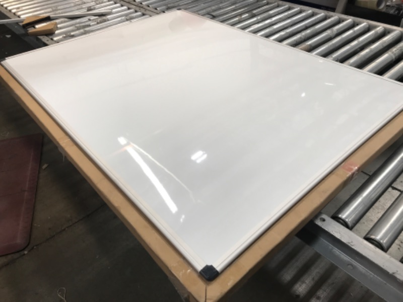 Photo 2 of **MINOR DAMAGE**AmazonBasics Magnetic Framed Dry Erase White Board, 36 x 48 inch