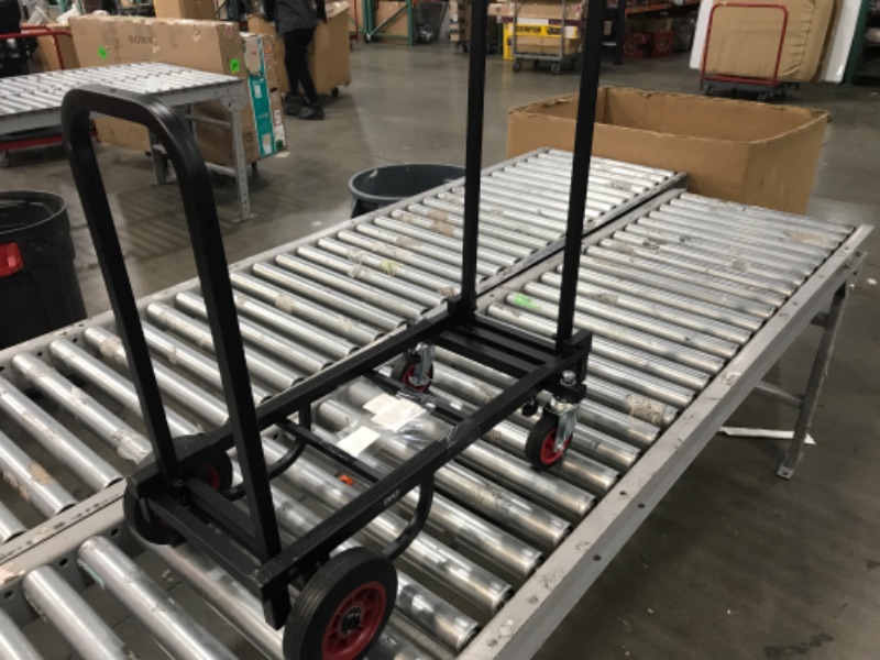 Photo 2 of Compact Folding Adjustable Equipment Cart - Heavy Duty 8-in-1 Convertible Cart Hand Truck/Dolly/Platform Cart with R-Trac Wheels - Expandable Up to 25.24" to 40.24" - Pyle PKEQ38 25.24'' x 14.25''