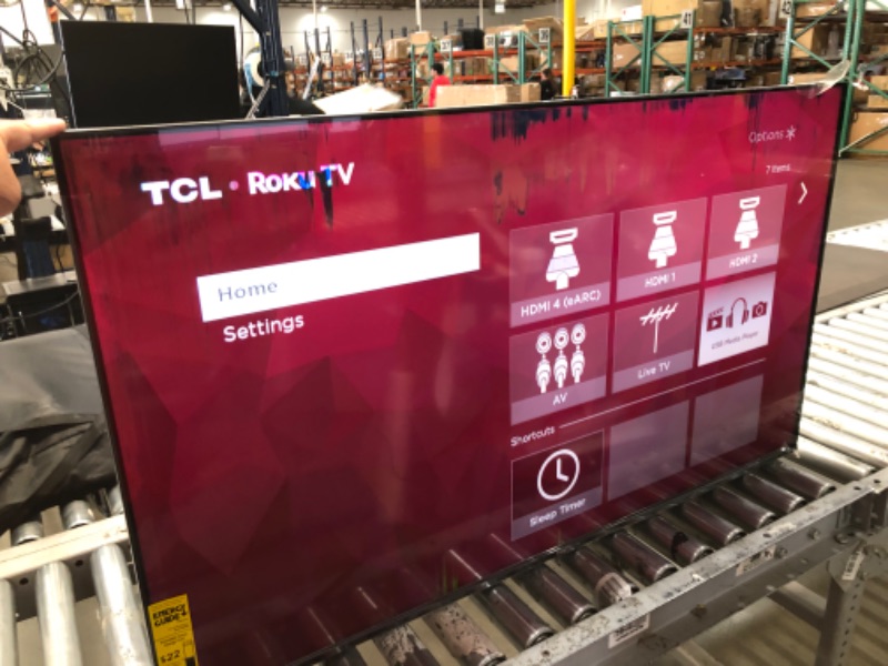 Photo 3 of **SCREEN IS DISCOLERED **TCL 50" Class 5-Series 4K UHD QLED Dolby Vision & Atmos, VRR, AMD FreeSync, Smart Roku TV - 50S555 (2022 Model) ,Black
