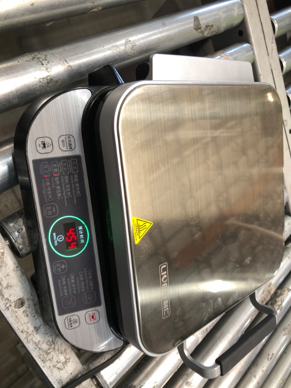 Photo 1 of **USED/DAMAGED** LIVEN Electric Baking Pan LR-FD431 Skillet Griddle, US DuPont Non-Stick Coating,Removable Upper and Lower Grill Pan, Easy to Clean,Electric Indoor Grill/Griddle