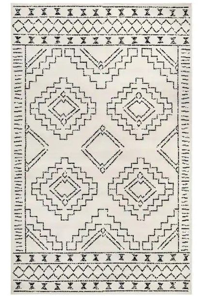 Photo 1 of **USED** nuLOOM Noa Tribal Moroccan Gray 6 ft. 7 in. x 9 ft. Area Rug