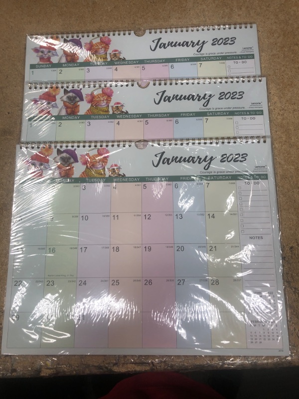 Photo 2 of (3) Calendar 2023-2024 - Wall Calendar 2023-2024 , January 2023 - June 2024, 14.7"×11.6", 18 Monthly Calendar with Ample Colorful Blank Blocks and Julian Dates, Perfect Calendar for Planning X 3