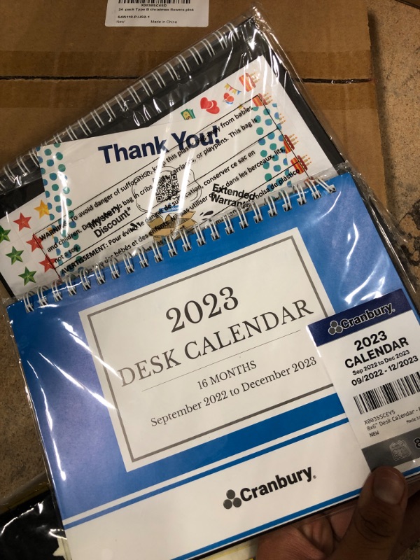 Photo 2 of 2 PACK- CRANBURY Small Desk Calendar 2023 - (8x6"), Standing Desk Calendar, Office Calendar 2023, Stand Up Easel Calendar, Perfect Size for Desktop, Includes Stickers Blue 2023 Edition