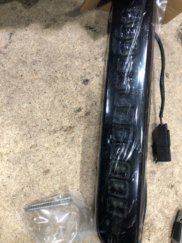 Photo 1 of LIMICAR LED 3rd Third Brake Light 24LED Red/White Smoke Lens Chrome Housing Rear Tail High Mount Stop Light Cargo Lamp for 1999-2016 Ford F-250 F-350 F-450 F-550 Super Duty 1993-2011 Ford Ranger