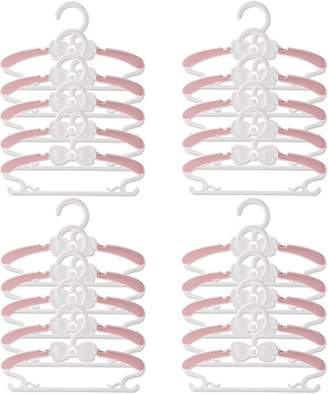 Photo 1 of 
WJWSKI Baby Hangers for Closet - 20 Pack Baby Clothes Hangers,Adjustable Baby & Kids Hangers for Nursery,Cascading Plastic Childrens Hangers &..