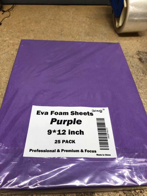 Photo 2 of 
9 x 12 Inch Purple Foam Sheets Crafts, 2mm Thick. 25 Pack Premium Purple Foam Papers Set, for Crafting,DIY Project,Classroom, Scrapbooking, 3D Card Making…