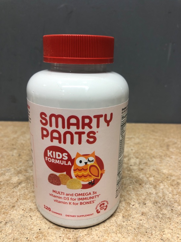 Photo 2 of SmartyPants Kids Formula Daily Gummy Multivitamin: Vitamin C, D3, and Zinc for Immunity, Gluten Free, Omega 3 Fish Oil (DHA/EPA), Vitamin B6, B12, 120 Count (30 Day Supply) Kids Formula - Original