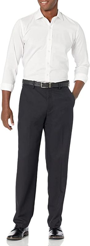 Photo 1 of Amazon Essentials Men's Classic-Fit Expandable-Waist Flat-Front Dress Pant
SIZE 29 X 34