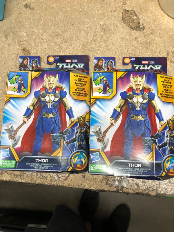 Photo 2 of 2 PCS BUNDLE
Marvel Studios' Thor: Love and Thunder Thor Toy, 6-Inch-Scale Deluxe Action Figure with Action Feature, Toys for Kids Ages 4 and Up