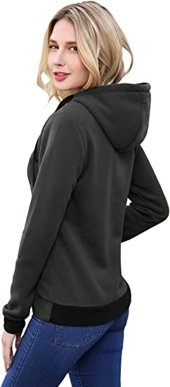 Photo 2 of DJT Womens Oblique Zipper Slim Fit Hoodie Jacket SIZE MEDIUM