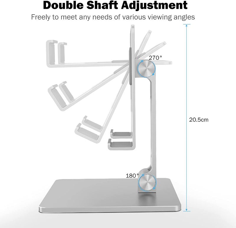 Photo 2 of Stand Holder for Valve Steam Deck , Multi-Angles Adjustable Foldable Dock with Thickened Base for Steam Deck Accessories (Silver)