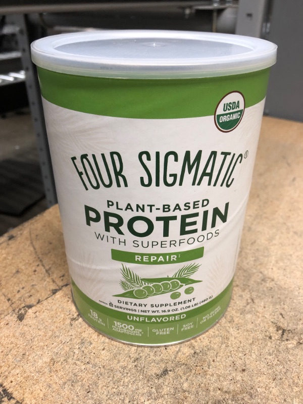 Photo 2 of Four Sigmatic Organic Plant-Based Protein Powder Unflavored Protein with Lion’s Mane, Chaga, Cordyceps and More | Clean Vegan Protein Elevated for Brain Function and Immune Support | 16.9 oz Unflavored 1.06 Pound (Pack of 1)