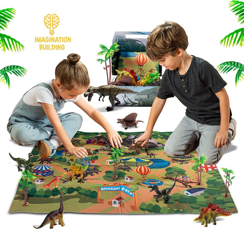 Photo 3 of Dinosaur Toys for Kids Toys - 9 Realistic Dinosaurs Figures with Activity Play Mat & Trees | Kids Dinosaur Toys | Dinosaur Toy | Dinosaur Toys for Kids 3-5 5-7 | Dino Toys Kid Toys | Toddler Boy Toys 2021 Model