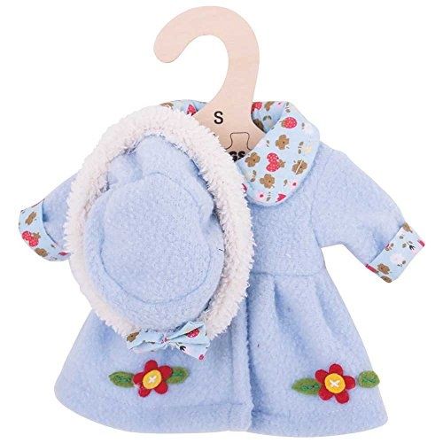 Photo 1 of Bigjigs Toys Blue, Flowery Rag Doll Coat and Hat for 11 Bigjigs Toys Soft Doll Suitable for 2 Years
