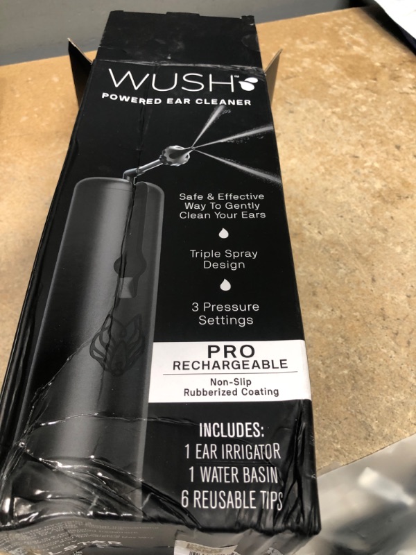 Photo 6 of Wush Pro By Black Wolf - Water Powered Ear Cleaner - Safe & Effective - Electric Triple Jet Stream with 3 Pressure Settings For Ear Wax Buildup - Ear Wax Removal Kit - Water Resistant USB Rechargeable