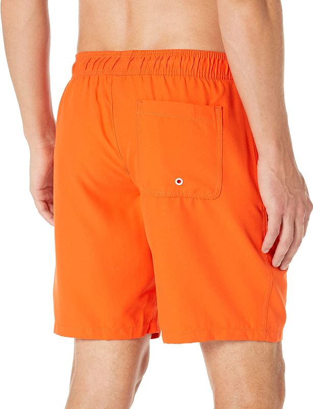 Photo 2 of Amazon Essentials Men's 9" Quick-Dry Swim Trunk X-Large Orange