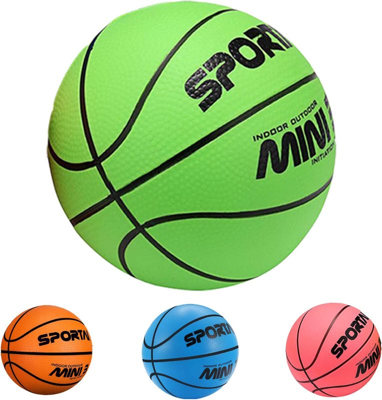Photo 1 of 2 Stylife Mini Basketballs for Kids - 1 PCS Hoop Basketball - First Basketball for Children & Teenagers, 5 Inch Green 1 Pcs