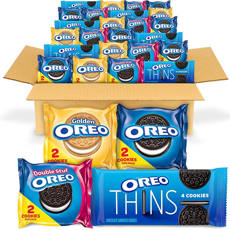 Photo 1 of 
OREO Cookies Variety Pack, OREO Original, OREO Golden, OREO Double Stuf & OREO Thins, 56 Snack Packs