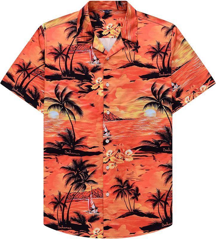 Photo 1 of Alimens & Gentle 100% Cotton Regular Fit Short Sleeve Casual Hawaiian Shirt for Men size L
