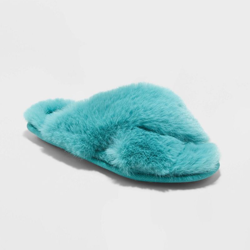 Photo 1 of (pack of 2) Woen's Paris Crossband Fur Slippers - Stars Above™ size 7-8
