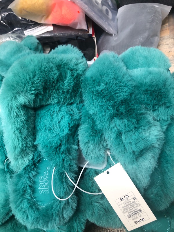 Photo 2 of (pack of 2) Woen's Paris Crossband Fur Slippers - Stars Above™ size 7-8
