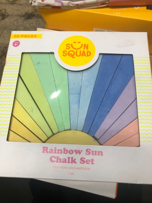 Photo 2 of (pack of 2) 20pc Sidewalk Rainbow Sun Chalk Set - Sun Squad
