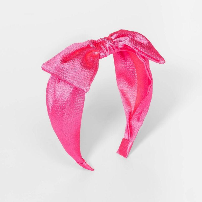 Photo 1 of (pack of 2) Girls' Bow Headband - Cat & Jack™ Pink
