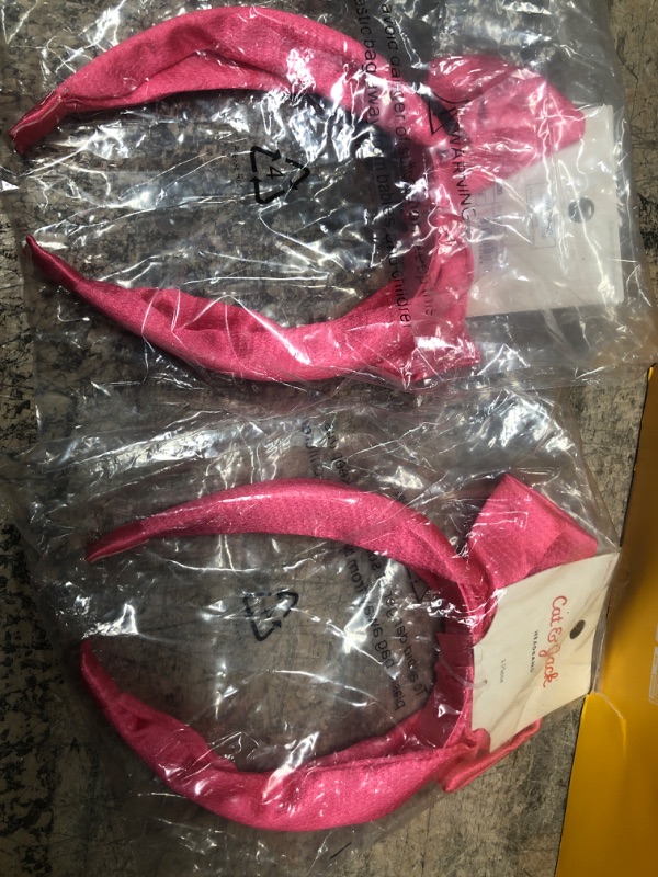 Photo 2 of (pack of 2) Girls' Bow Headband - Cat & Jack™ Pink
