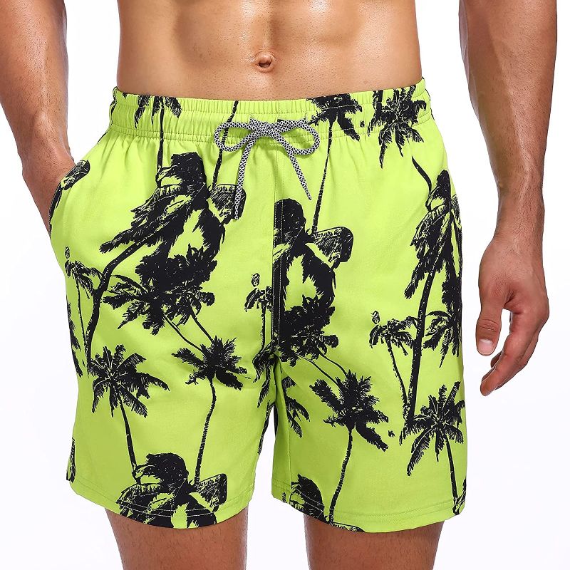 Photo 1 of Biwisy Mens Swim Trunks Quick Dry Beach Shorts Mesh Lining Swimwear Bathing Suits with Pockets
