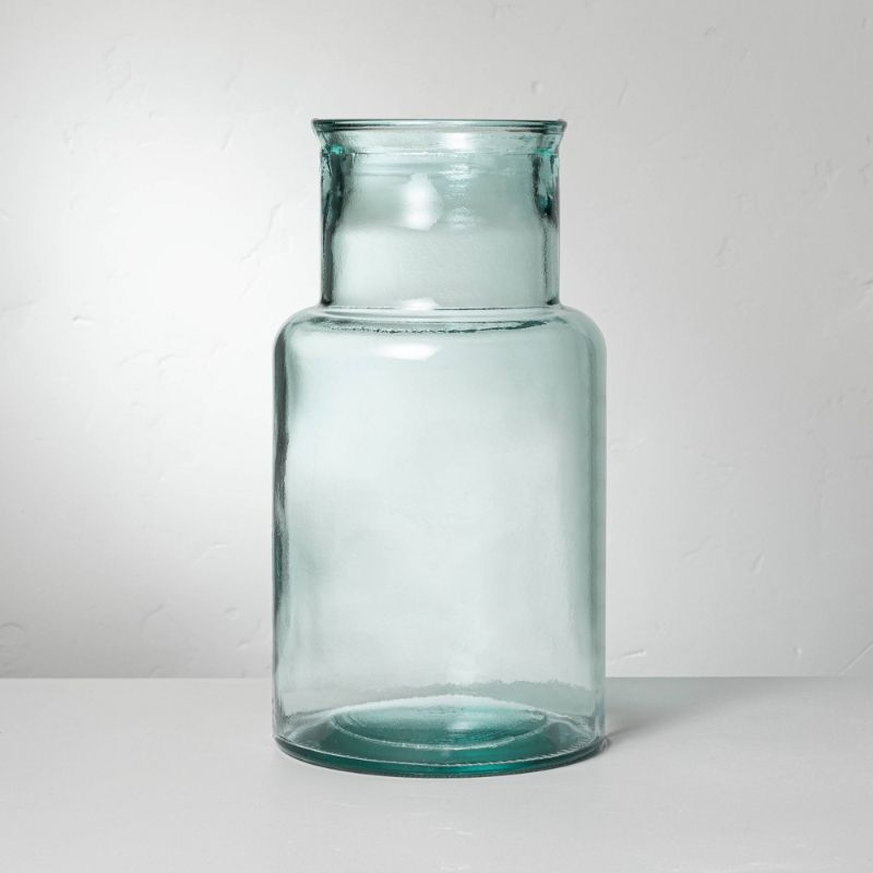 Photo 1 of 11" Recycled Glass Décor Cylinder Vase - Hearth & Hand™ with Magnolia
